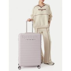 Walizka duża Reebok. Fioletowe walizki Reebok, bez wzorów, duże. Za 349.99 zł.