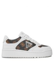 Guess Sneakersy Miram2 FLPMI2 FAL12 Biały. Białe obuwie sportowe damskie Guess, ze skóry, bez zapięcia. Za 399.99 zł.