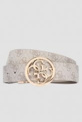 GUESS Kremowy dwustronny damski pasek w monogram Noelle REV H35, Rozmiar XS. Brązowe paski damskie Guess, z aplikacjami. W wyprzedaży za 189.99 zł.