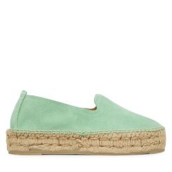 Espadryle Manebi. Zielone espadryle damskie Manebi, bez wzorów, bez obcasa. Za 399.99 zł.