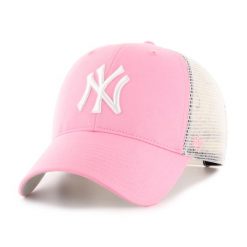 Czapka Trucker New York Yankees 47Brand MLB Branson MVP. Czerwone czapki damskie 47 Brand, na lato, bez wzorów, z materiału. Za 99.99 zł.