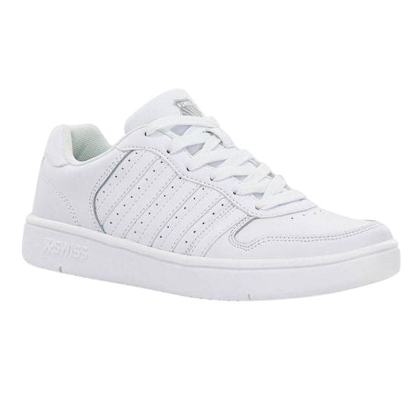 Trampki Damskie Court Palisades. Białe trampki damskie K-SWISS, bez wzorów, z gumy, bez zapięcia. Za 139.00 zł.