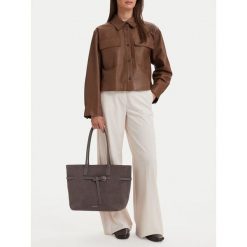 Torebka GINO ROSSI. Szare shopper bag Gino Rossi, bez dodatków. Za 459.99 zł.