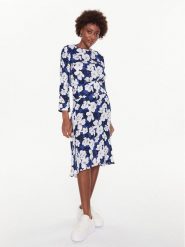 United Colors Of Benetton Sukienka codzienna 4YLBDV02V Granatowy Regular Fit. Niebieskie sukienki damskie United Colors Of Benetton, bez wzorów, z wiskozy, bez ramiączek. Za 269.99 zł.
