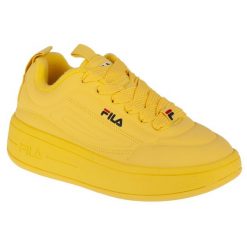 Buty sportowe Sneakersy damskie, Superbubble Wmn. Czarne obuwie sportowe casual damskie Fila, z gumy, bez zapięcia. Za 262.00 zł.