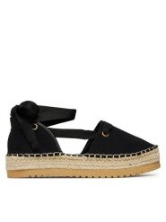 DeeZee Espadryle ZYLS093 Czarny. Czarne espadryle damskie DeeZee, bez wzorów, z materiału, bez obcasa. Za 119.99 zł.