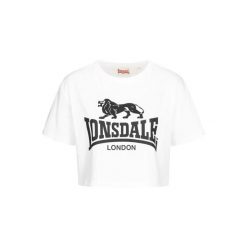 Damska przycięta koszulka Lonsdale Gutch Common. Białe bluzki damskie Lonsdale, bez wzorów, sportowe, bez kołnierzyka, bez ramiączek. Za 121.00 zł.