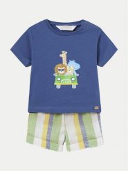 Mayoral Komplet t-shirt i spodenki 1223 Kolorowy Regular Fit. Spodnie niemowlęce Mayoral, bez wzorów, z bawełny. Za 129.99 zł.