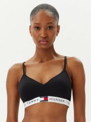 Tommy Hilfiger Biustonosz braletka UW0UW05715 Czarny. Czarne biustonosze Tommy Hilfiger, bez wzorów, z bawełny. Za 99.99 zł.