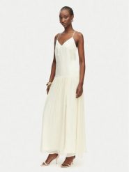 Bardot Sukienka wieczorowa Linara 60257DB Kremowy Regular Fit. Białe sukienki damskie Bardot, bez wzorów, z syntetyku, wizytowe, bez ramiączek. Za 769.99 zł.