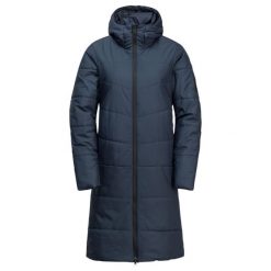Płaszcz damski Jack Wolfskin Deutzer. Niebieskie płaszcze damskie Jack Wolfskin, na zimę, m, bez wzorów, z materiału, z kapturem. Za 685.50 zł.