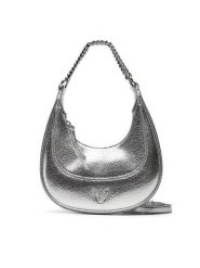 PINKO Torebka Brioche Hobo Mini AI 24-25 PLTT 101433 A204 Srebrny. Szare listonoszki damskie Pinko, bez wzorów, ze skóry, bez dodatków. Za 849.99 zł.