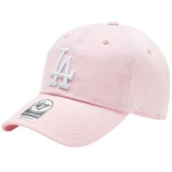 Czapka z daszkiem damska 47 Brand Los Angeles Dodgers Clean Up Cap. Czerwone czapki z daszkiem damskie 47 Brand, bez wzorów, z bawełny. Za 184.00 zł.