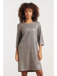 Smashed Lemon Sukienka w kolorze szarym rozmiar: S. Szare sukienki damskie Smashed Lemon, bez wzorów, ze skóry, bez ramiączek. Za 143.99 zł.