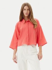 Vero Moda Koszula Natali 10279685 Różowy Standard Fit. Czerwone koszule damskie Vero Moda, xl, bez wzorów, z bawełny, bez kołnierzyka, bez ramiączek. Za 89.99 zł.