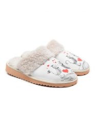 Goby Kapcie w kolorze białym ze wzorem rozmiar: 42. Białe kapcie damskie Goby, z materiału. Za 130.99 zł.