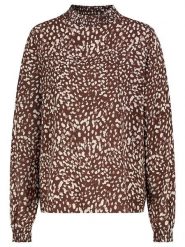 Sublevel Bluzka w kolorze brązowo-białym rozmiar: S. Brązowe bluzki damskie Sublevel, s, bez wzorów, z wiskozy, klasyczne, bez kołnierzyka, bez ramiączek. Za 66.47 zł.