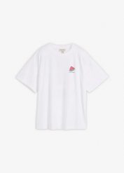 T-shirt oversize z czystej bawełny organicznej. Białe t-shirty damskie bonprix, bez wzorów, z bawełny, bez kołnierzyka. Za 64.99 zł.