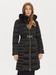 Marciano Guess Płaszcz zimowy Justin 4BGL19 7187A Czarny Regular Fit. Czarne płaszcze damskie Marciano Guess, na zimę, z aplikacjami, z syntetyku, bez kaptura. Za 1,329.00 zł.