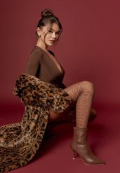 Brązowe Botki na Szpilce z Dopasowaną Cholewką Hilila. Brązowe botki damskie Renee, z jeansu, bez obcasa, na obcasie, bez zapięcia. Za 109.99 zł.