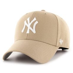 Czapka z daszkiem New York Yankees MLB. Brązowe czapki z daszkiem damskie 47 Brand, bez wzorów. Za 180.00 zł.
