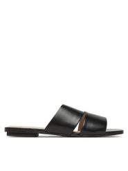 Calvin Klein Klapki Flat Slide - Lth 2 Straps HW0HW02365 Czarny. Czarne klapki damskie Calvin Klein, bez wzorów, ze skóry, bez obcasa, bez zapięcia. Za 259.99 zł.