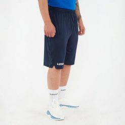 Niebieskie oddychające szorty biegowe Cleveland. Niebieskie spodenki sportowe damskie LEGEA, xl, bez wzorów, z poliesteru, do biegania. Za 84.00 zł.