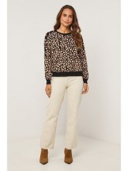 Soft Cashmere Sweter w kolorze czarno-jasnobrązowym rozmiar: 34/36. Brązowe swetry klasyczne damskie Soft Cashmere, bez kołnierzyka. Za 152.99 zł.