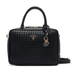 Torebka Guess. Czarne kuferki damskie Guess, z aplikacjami, bez dodatków. Za 674.99 zł.