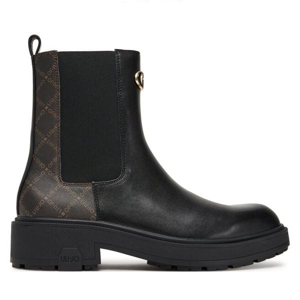 Sztyblety Liu Jo. Czarne botki damskie Liu Jo, bez obcasa, na płaskiej podeszwie, bez zapięcia. Za 549.99 zł.