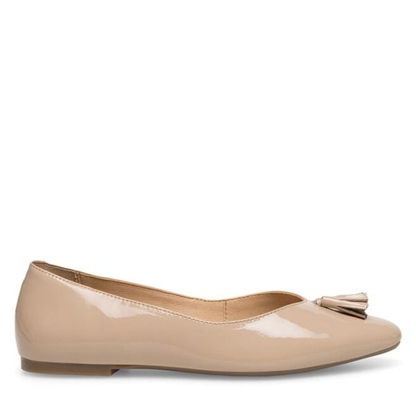 Baleriny Sergio Bardi. Brązowe balerinki damskie Sergio Bardi, bez wzorów. Za 249.99 zł.