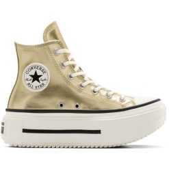 Buty sportowe Converse Chuck Taylor All Star Lift Double Stack. Żółte obuwie sportowe treningowe Converse, ze skóry ekologicznej, na fitness i siłownię. Za 690.00 zł.