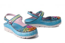 LAURA VITA 0007649 Dorry 32 turquoise, sandały damskie. Niebieskie sandały damskie LAURA VITA, bez wzorów, ze skóry, bez obcasa, bez zapięcia. Za 305.92 zł.