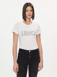 Liu Jo T-Shirt WA4051 JS923 Biały Regular Fit. Białe t-shirty damskie Liu Jo, m, bez wzorów, z bawełny, bez kołnierzyka. Za 299.99 zł.