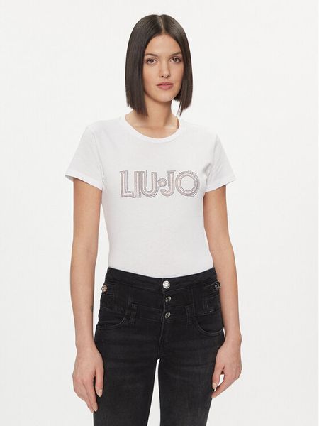 Liu Jo T-Shirt WA4051 JS923 Biały Regular Fit. Białe t-shirty damskie Liu Jo, m, bez wzorów, z bawełny, bez kołnierzyka. Za 199.99 zł.