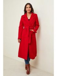 L'armoire de Suzette Płaszcz przejściowy w kolorze czerwonym rozmiar: 38. Czerwone płaszcze damskie L'armoire de Suzette, l, bez wzorów, z puchu, bez kaptura. Za 239.29 zł.