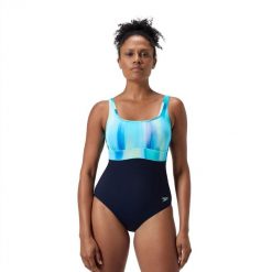 Strój kąpielowy jednoczęściowy damski na basen Speedo Shaping Eclipse. Czarne stroje jednoczęściowe Speedo, bez wzorów. Za 334.99 zł.