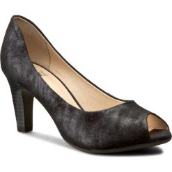 Półbuty CAPRICE - 9-29300-28 Black Suede 004. Czarne czółenka damskie Caprice, ze skóry, na obcasie. W wyprzedaży za 219.00 zł.