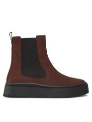 Vagabond Sztyblety Stacy 5422-050-35 Brązowy. Brązowe botki damskie Vagabond Shoemakers, ze skóry, bez obcasa, na płaskiej podeszwie, bez zapięcia. Za 639.99 zł.