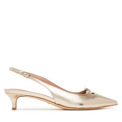 Czółenka Guess. Żółte czółenka damskie Guess, z aplikacjami, bez obcasa. Za 399.99 zł.