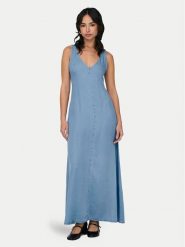 ONLY Sukienka letnia Brighton 15318546 Niebieski Loose Fit. Niebieskie sukienki damskie Only, bez wzorów, z wiskozy, bez ramiączek. Za 119.99 zł.