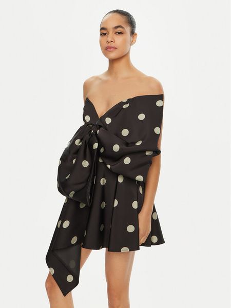 Bardot Sukienka koktajlowa 59557DB1 Czarny Regular Fit. Czarne sukienki damskie Bardot, bez wzorów, z syntetyku, wizytowe, bez ramiączek. Za 419.99 zł.