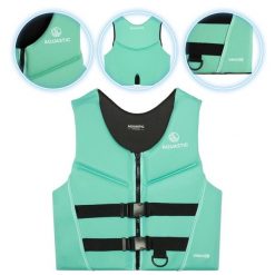 Kamizelka asekuracyjna AQUASTIC Omni 50N neoprenowa. Zielone kamizelki damskie AQUASTIC, m, bez wzorów, z neoprenu, bez kaptura. Za 249.99 zł.
