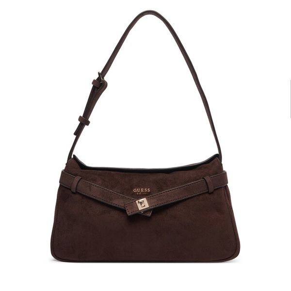 Torebka Guess. Brązowe torebki klasyczne damskie Guess, bez dodatków. Za 544.99 zł.