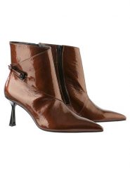 Högl Skórzane botki "Sandy" w kolorze jasnobrązowym rozmiar: 39. Brązowe botki damskie Högl, eleganckie, bez obcasa, na szpilce, bez zapięcia. Za 399.71 zł.