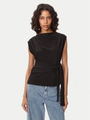 French Connection Bluzka Zion 769C5 Czarny Slim Fit. Czarne bluzki damskie French Connection, xs, bez wzorów, z syntetyku, bez kołnierzyka, bez ramiączek. Za 315.99 zł.