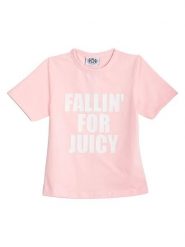 Juicy Couture Koszulka w kolorze jasnoróżowym rozmiar: S. Różowe bluzki damskie Juicy Couture, s, bez wzorów, bez kołnierzyka, bez ramiączek. Za 119.40 zł.