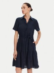 Gant Sukienka koszulowa 4503434 Granatowy Regular Fit. Niebieskie sukienki damskie Gant, bez wzorów, ze lnu, bez ramiączek. Za 599.99 zł.