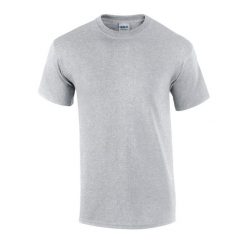 Bawełniana Koszulka Unisex Dla Dorosłych. Szare bluzki damskie GILDAN, m, bez wzorów, z bawełny, bez kołnierzyka, bez ramiączek. Za 37.99 zł.
