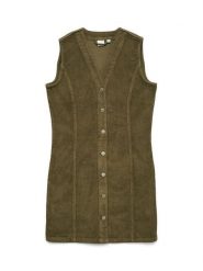 Vero Moda Sukienka codzienna Eden 10333959 Zielony Regular Fit. Zielone sukienki damskie Vero Moda, bez wzorów, z bawełny, bez ramiączek. Za 169.99 zł.